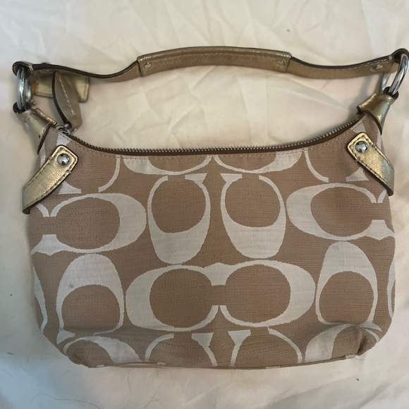 Gold Color Coach Purse - Picture 2 of 5